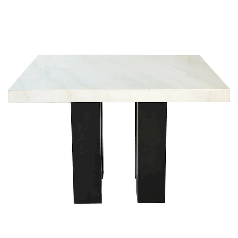 Tavolo da pranzo Steve Silver Mhlanga 137 cm quadrato altezza standard - bianco