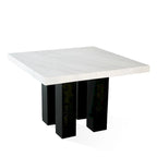 Tavolo da pranzo Steve Silver Mhlanga 137 cm quadrato altezza standard - bianco