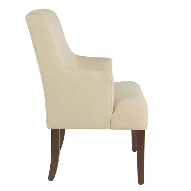 HomePop Meredith Anywhere Chair - Poltrona con tessuto crema resistente alle macchie