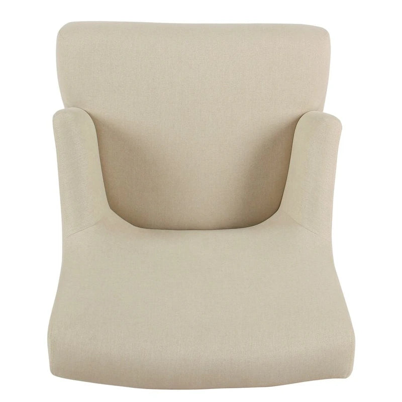 HomePop Meredith Anywhere Chair - Poltrona con tessuto crema resistente alle macchie