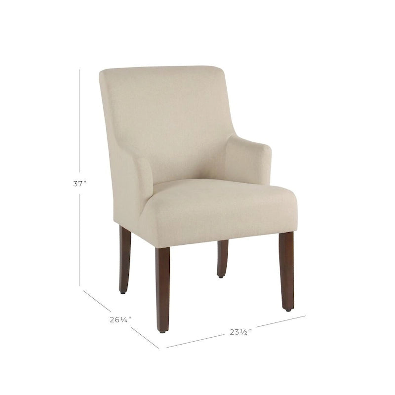 HomePop Meredith Anywhere Chair - Poltrona con tessuto crema resistente alle macchie
