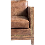 Divano Aurelle Home Dina Vintage in pelle marrone