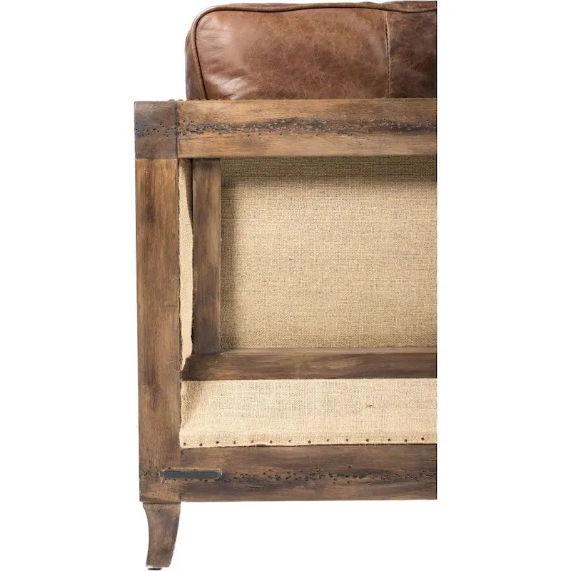 Divano Aurelle Home Dina Vintage in pelle marrone