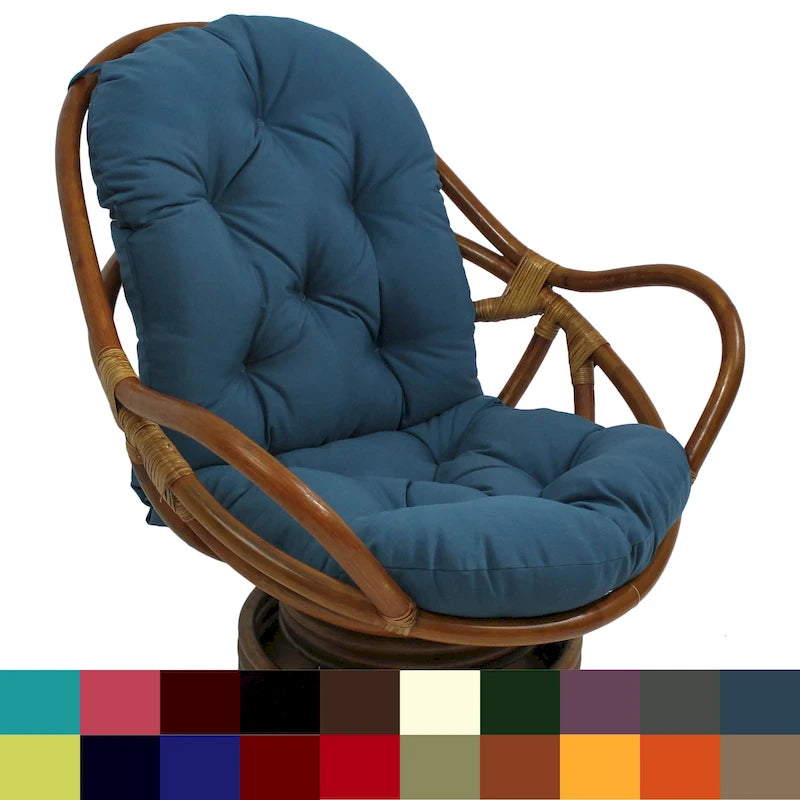48-inch by 24-inch Twill Indoor Seat/Back Rocker Cushion (Cushion Only) - 48 x 24