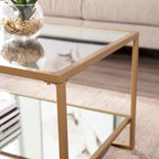SEI Furniture Table basse Glam dorée en métal