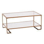 SEI Furniture Table basse Glam dorée en métal