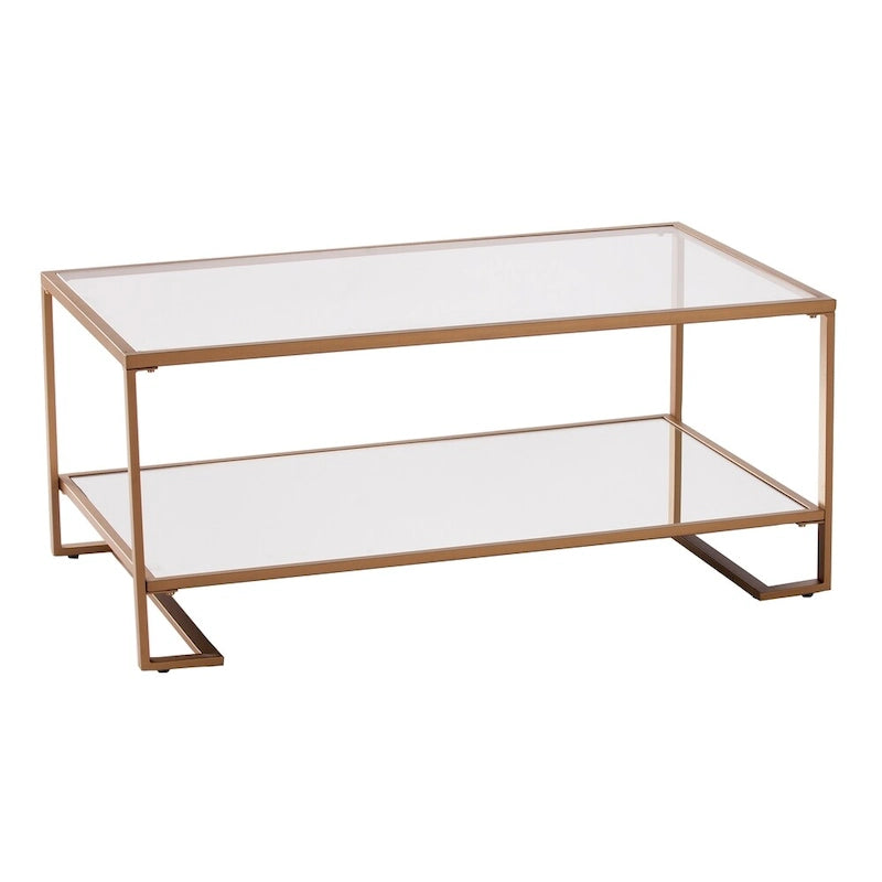 SEI Furniture Table basse Glam dorée en métal