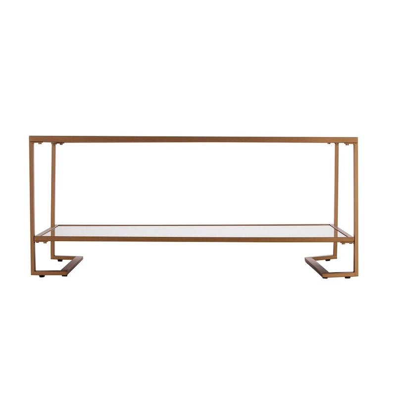 SEI Furniture Table basse Glam dorée en métal