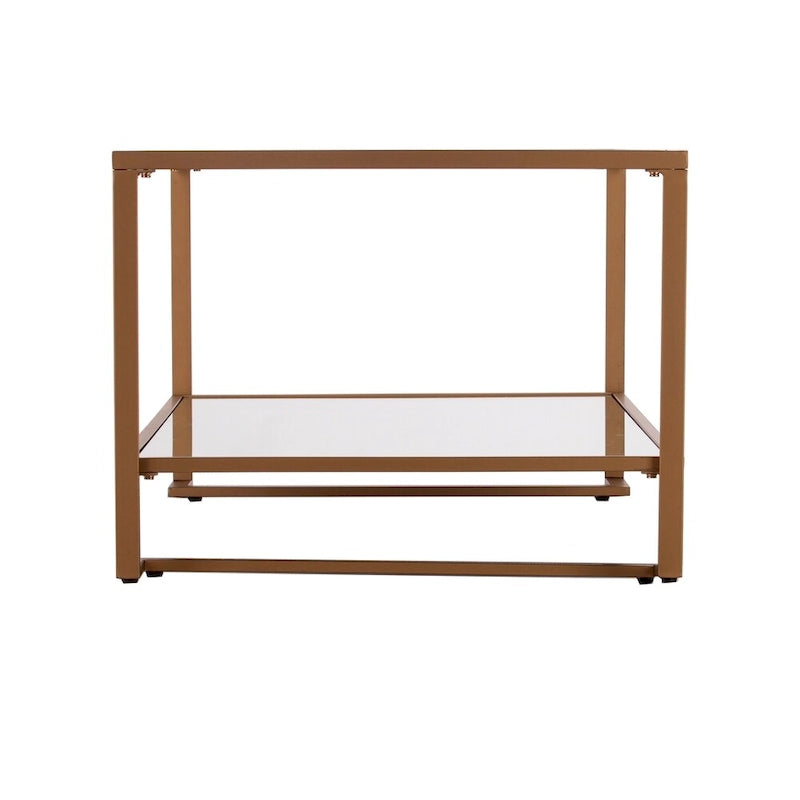 SEI Furniture Table basse Glam dorée en métal