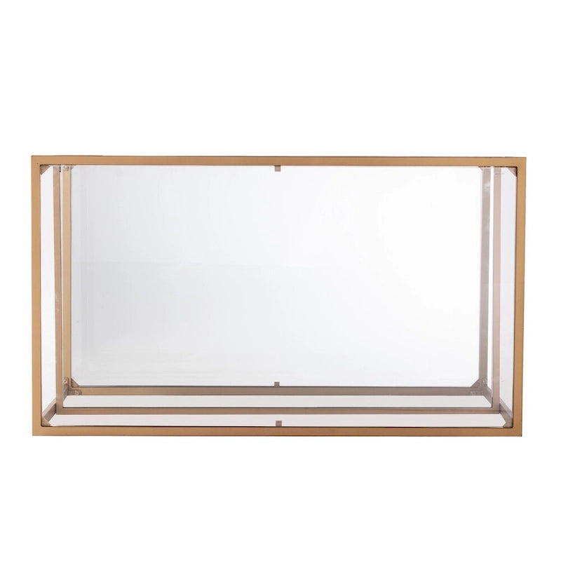 SEI Furniture Table basse Glam dorée en métal