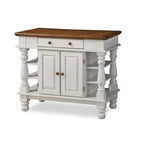 Isola da Cucina Americana Off-White con Contenitore