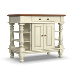 Isola da Cucina Americana Off-White con Contenitore