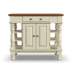 Isola da Cucina Americana Off-White con Contenitore