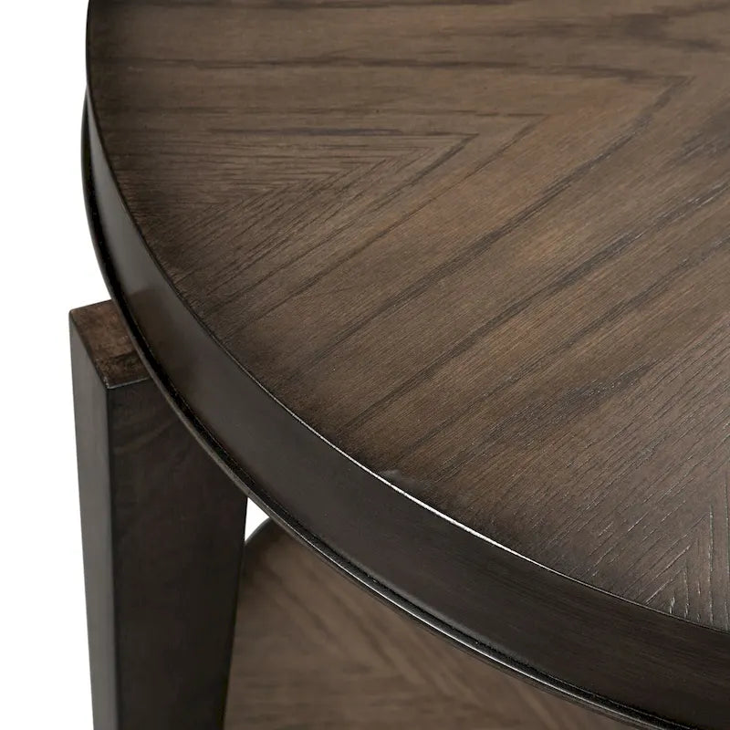Tavolino rotondo Penton Espresso Stone