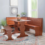 Set da pranzo Moens Walnut con angolo colazione, 3 pezzi