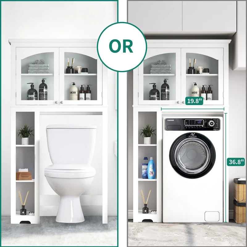 Organizzatore Armadietto Bagno Sopra il WC a 3 Ripiani Regolabili
