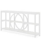 Table console de 70,9 pouces avec pieds en métal au design créatif, tables d'appoint étroites et longues à 3 niveaux pour entrée