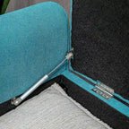Banc de rangement HOMCOM 50, banc capitonné en bout de lit avec accoudoirs roulés, pieds en bois, banc de rangement capitonné gris