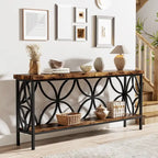 Tavolo da divano lungo 180 cm, tavolo consolle industriale - 180 L x 30 P x 81 A cm