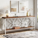 Tavolo da divano lungo 180 cm, tavolo consolle industriale - 180 L x 30 P x 81 A cm