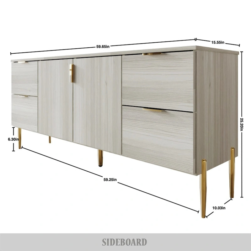 Credenza dalle linee pulite, moderna e lussuosa CraftPorch
