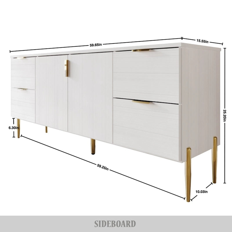 Credenza dalle linee pulite, moderna e lussuosa CraftPorch