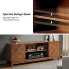 Mobile TV August Modern Media Console con 2 cassetti e ante scorrevoli per TV fino a 78 pollici di HULALA HOME