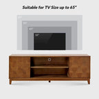 Mobile TV August Modern Media Console con 2 cassetti e ante scorrevoli per TV fino a 78 pollici di HULALA HOME