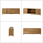 Mobile TV August Modern Media Console con 2 cassetti e ante scorrevoli per TV fino a 78 pollici di HULALA HOME