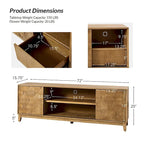 Mobile TV August Modern Media Console con 2 cassetti e ante scorrevoli per TV fino a 78 pollici di HULALA HOME