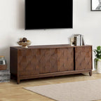 Mobile TV August Modern Media Console con 2 cassetti e ante scorrevoli per TV fino a 78 pollici di HULALA HOME