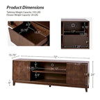 Mobile TV August Modern Media Console con 2 cassetti e ante scorrevoli per TV fino a 78 pollici di HULALA HOME