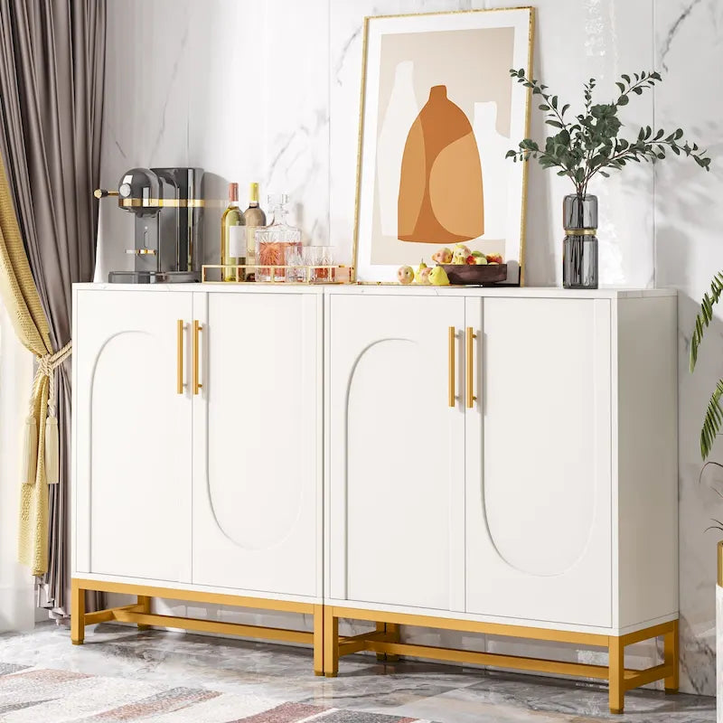 Credenza Buffet Mobile Contenitore con Anta per Cucina Sala da Pranzo, Mobile Accent per Soggiorno