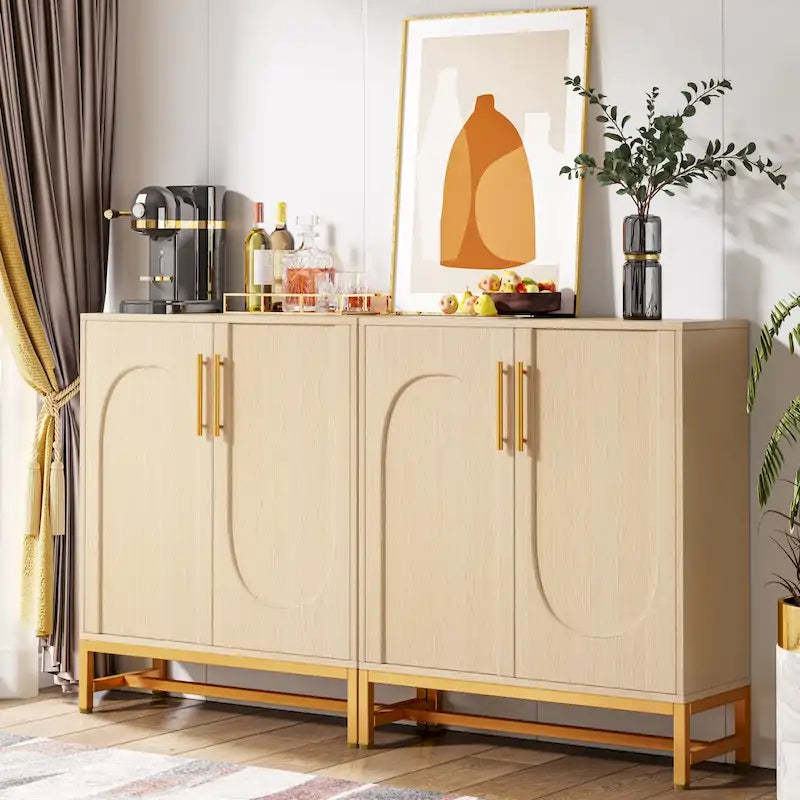 Credenza Buffet Mobile Contenitore con Anta per Cucina Sala da Pranzo, Mobile Accent per Soggiorno