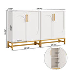 Credenza Buffet Mobile Contenitore con Anta per Cucina Sala da Pranzo, Mobile Accent per Soggiorno
