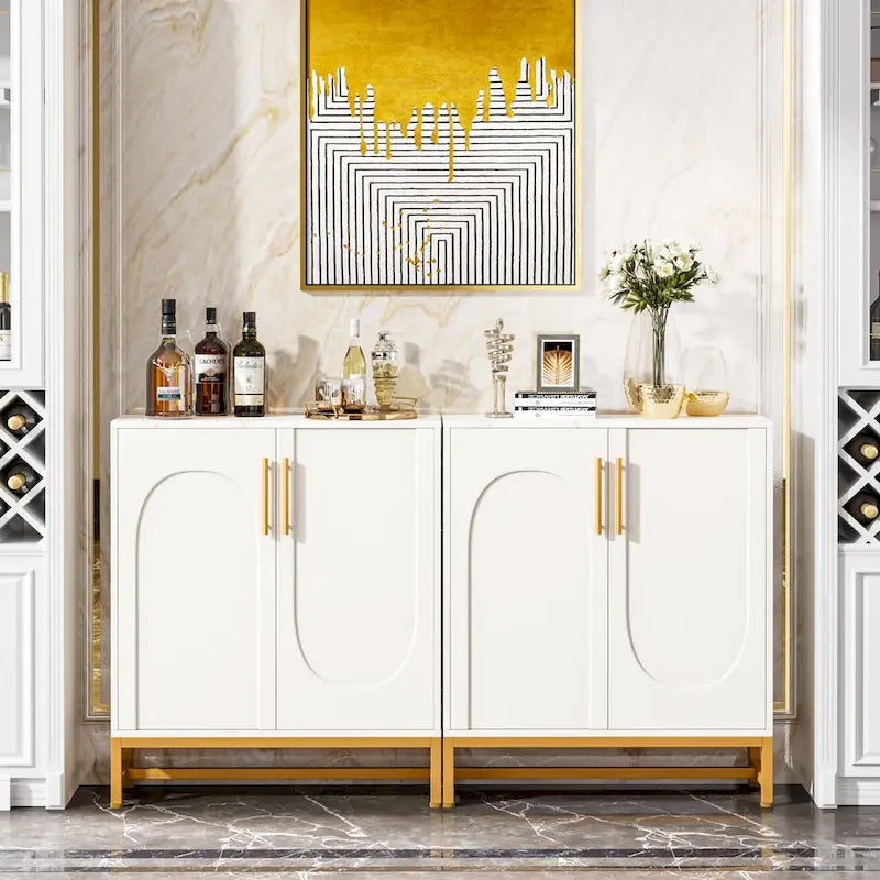 Credenza Buffet Mobile Contenitore con Anta per Cucina Sala da Pranzo, Mobile Accent per Soggiorno