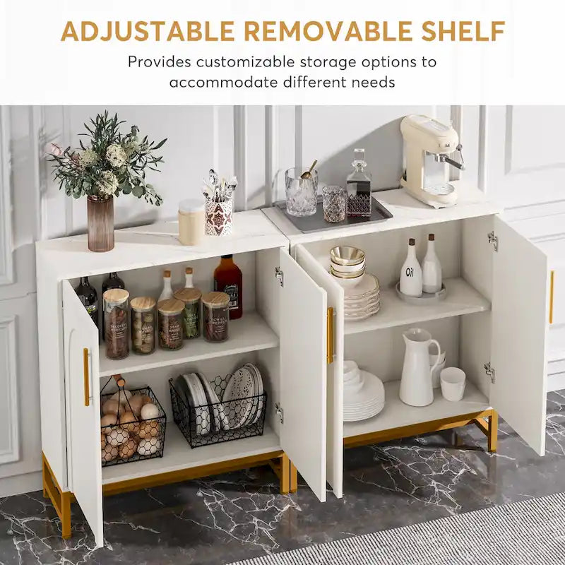 Credenza Buffet Mobile Contenitore con Anta per Cucina Sala da Pranzo, Mobile Accent per Soggiorno