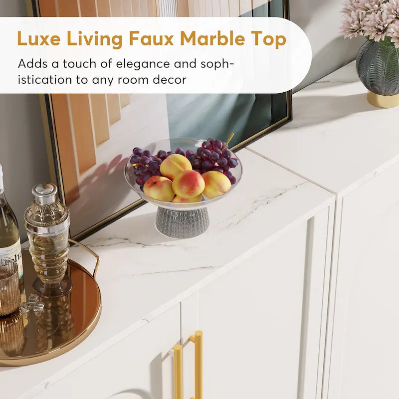 Credenza Buffet Mobile Contenitore con Anta per Cucina Sala da Pranzo, Mobile Accent per Soggiorno