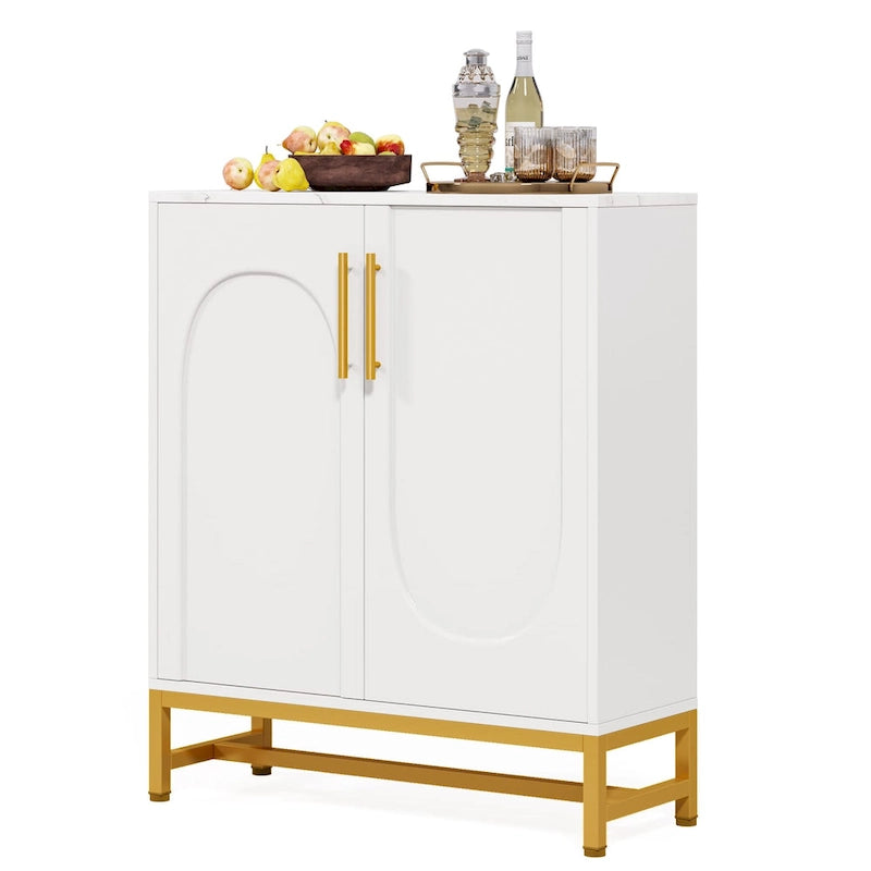 Credenza Buffet Mobile Contenitore con Anta per Cucina Sala da Pranzo, Mobile Accent per Soggiorno