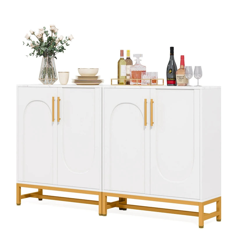 Credenza Buffet Mobile Contenitore con Anta per Cucina Sala da Pranzo, Mobile Accent per Soggiorno