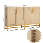 Credenza Buffet Mobile Contenitore con Anta per Cucina Sala da Pranzo, Mobile Accent per Soggiorno