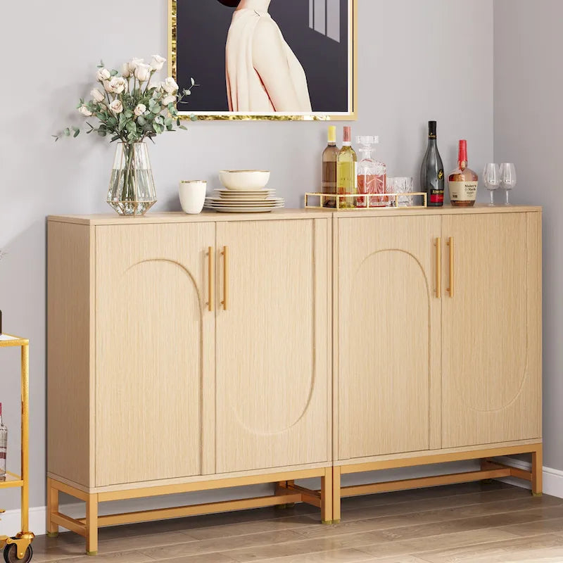 Credenza Buffet Mobile Contenitore con Anta per Cucina Sala da Pranzo, Mobile Accent per Soggiorno