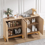 Credenza Buffet Mobile Contenitore con Anta per Cucina Sala da Pranzo, Mobile Accent per Soggiorno