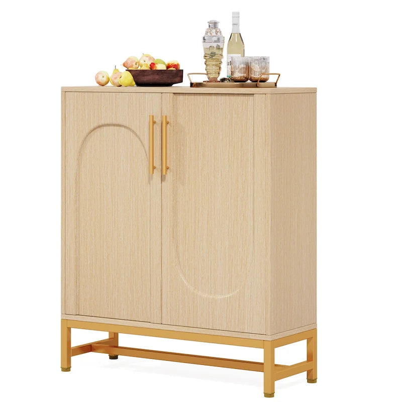 Credenza Buffet Mobile Contenitore con Anta per Cucina Sala da Pranzo, Mobile Accent per Soggiorno