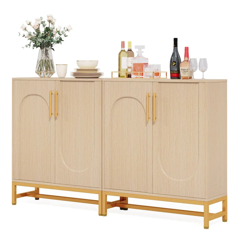 Credenza Buffet Mobile Contenitore con Anta per Cucina Sala da Pranzo, Mobile Accent per Soggiorno