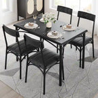 Set da pranzo 5 pezzi con 4 sedie imbottite per appartamento