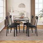 Set da pranzo 5 pezzi con 4 sedie imbottite per appartamento