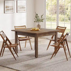 Table à manger carrée de 100 cm pour 2-4 personnes avec pieds en bois massif pour salon et salle à manger