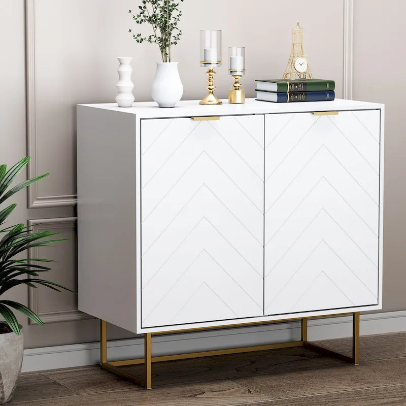 Buffet de rangement avec étagères ajustables pour salon, cuisine