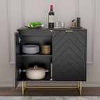 Buffet de rangement avec étagères ajustables pour salon, cuisine